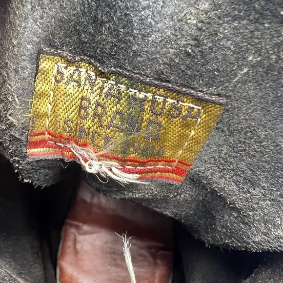 Santa Rosa Brand Men Size 7 Brown Leather Lace Up Steel Toe Vibram Sole Boot - Picture 10 of 15